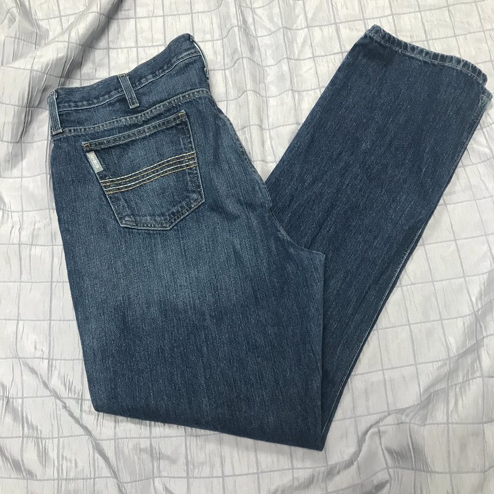 Cinch Men's Silver Label Dark Wash Stretch Slim Fit Straight Leg Jeans